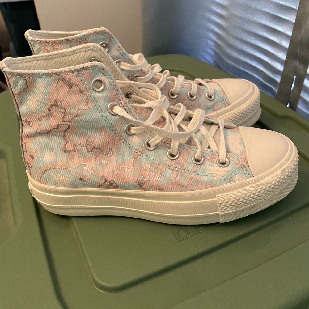 Converse high top platform sneakers